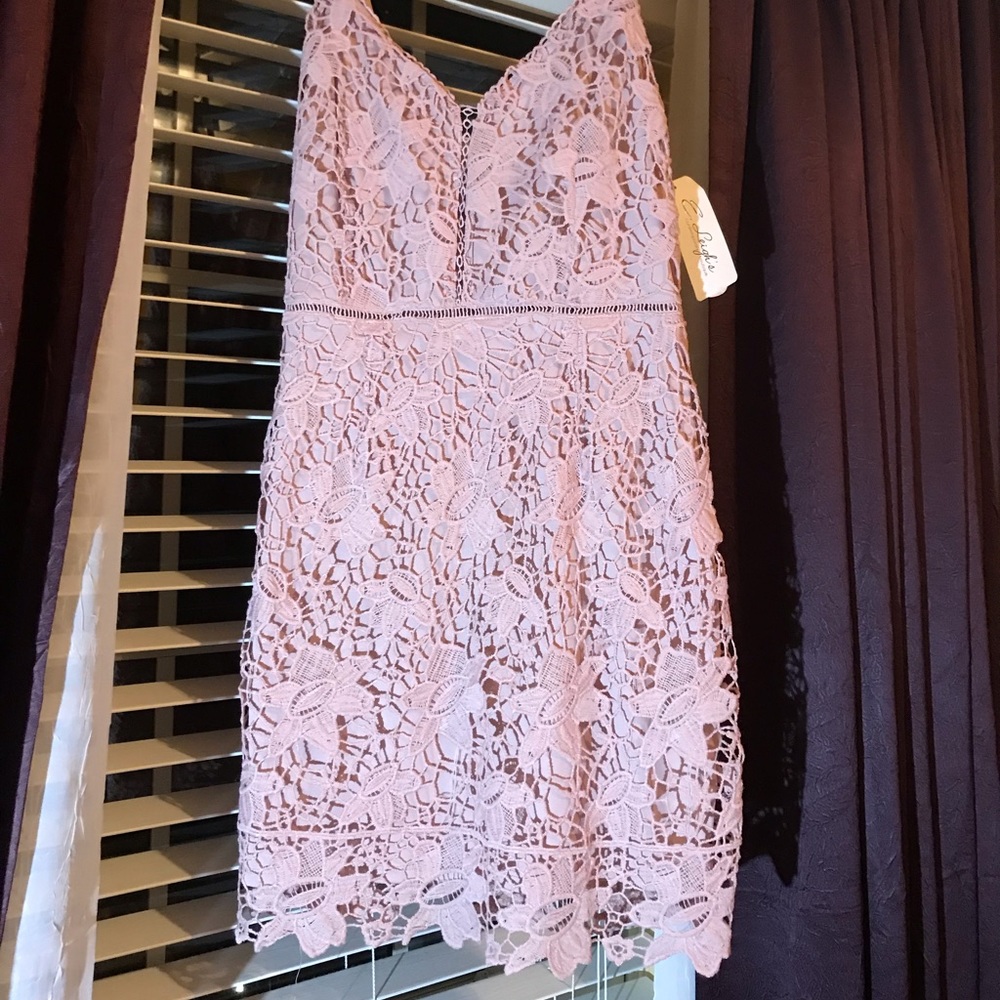 Midi , purple lace dress